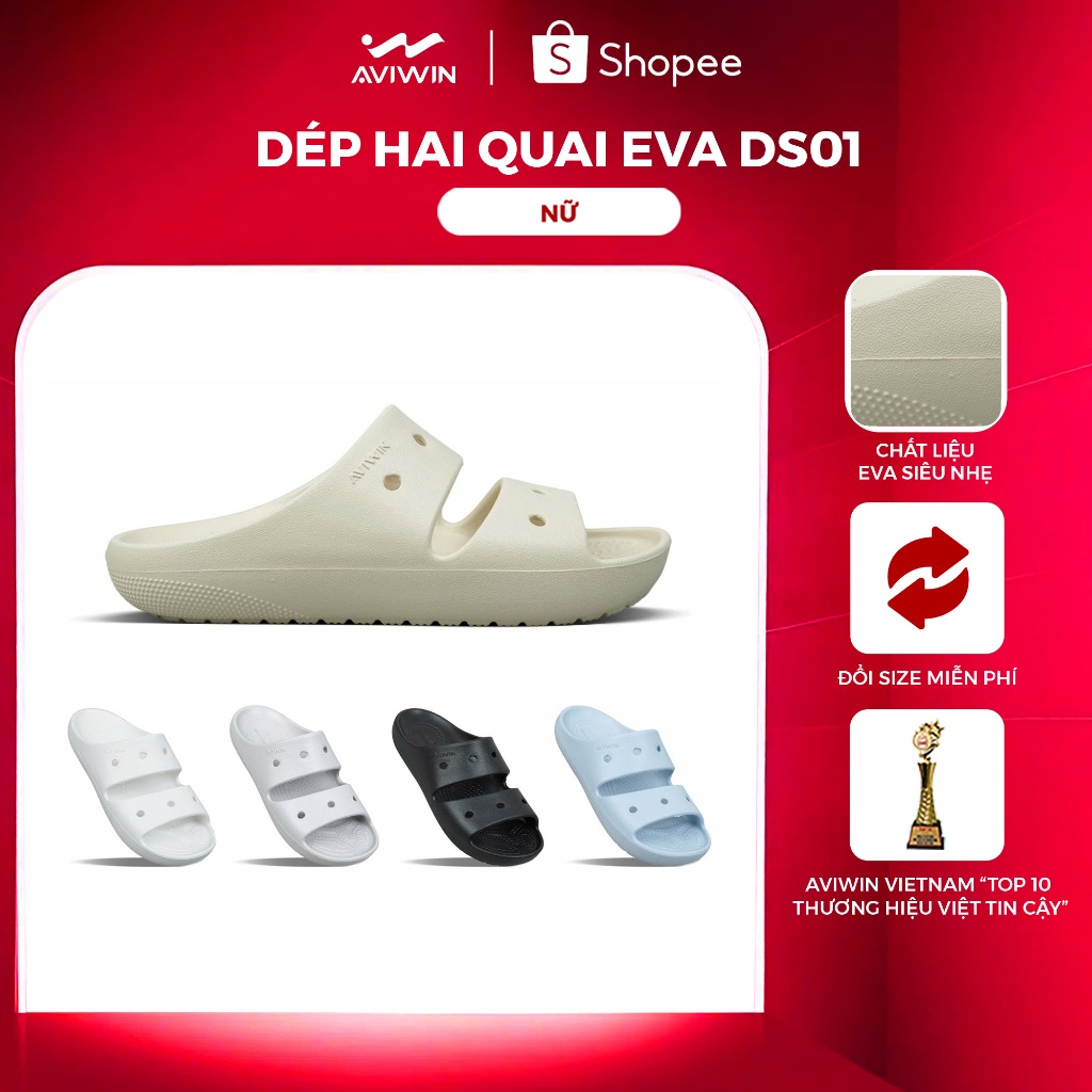 [DS01] [TẶNG KÈM CHARM] DÉP NỮ HAI QUAI EVA CAO CẤP DS01 CAO 3CM - BẢO HÀNH CHÍNH HÃNG