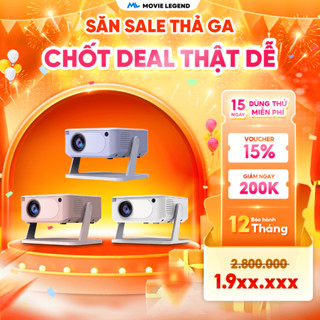 [ HOT 2025 ] Máy Chiếu M3 MiniGo - Máy Chiếu Movie Legend - Decor phòng đẹp mắt
