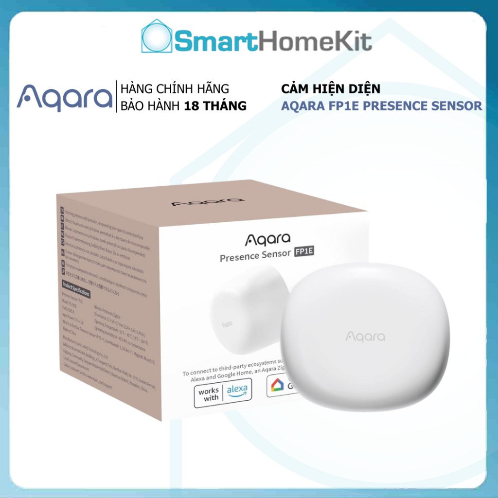 Cảm Biến Hiện Diện Aqara AI FP1E Presence Sensor Zigbee, tương thích HomeKit, Bản Quốc Tế - BH 18 Th