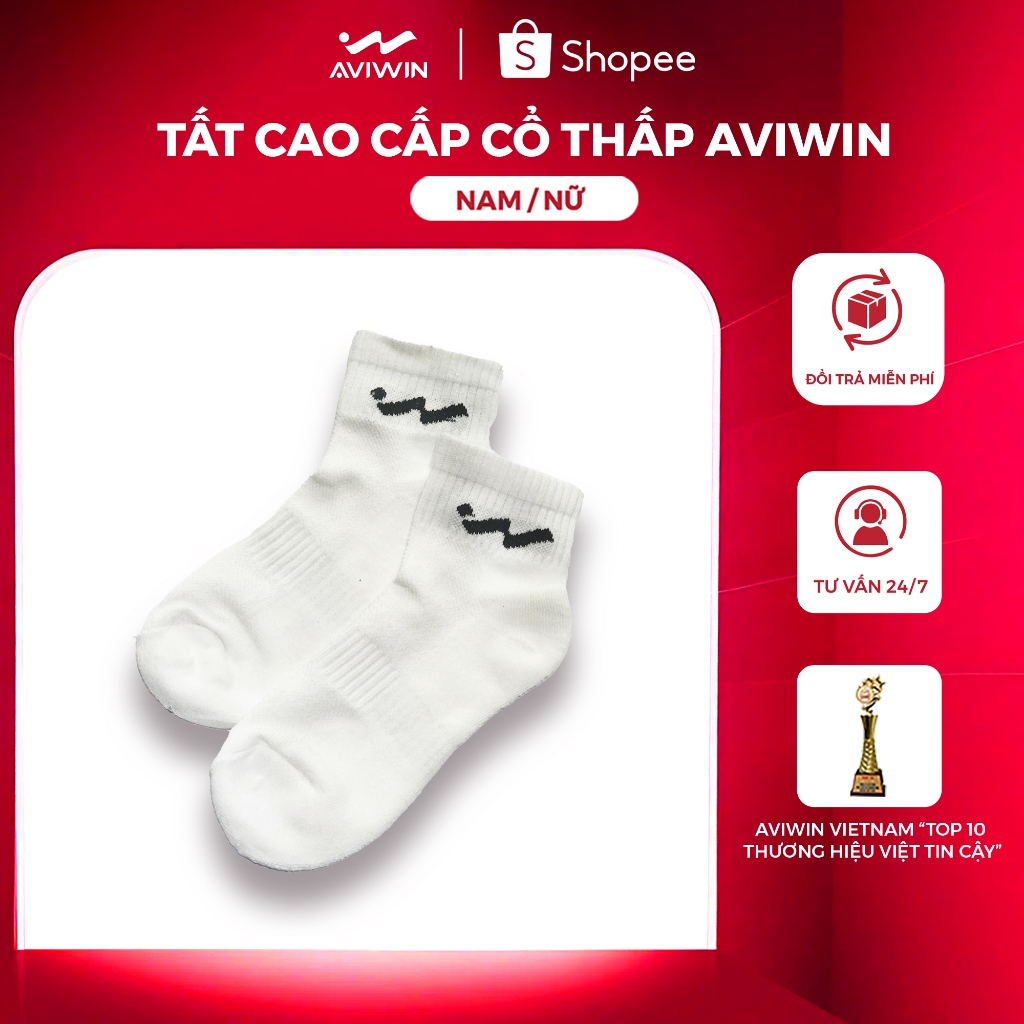 Tất Vớ Nam Nữ Cao Cấp Cổ Thấp Aviwin