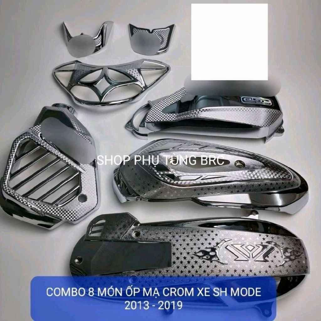Combo 7 món ốp mạ CROM xe SH mode 2013 - 2019 ( Shop uy tín, Hàng chất lượng, Giá tốt, Mua Ngay)