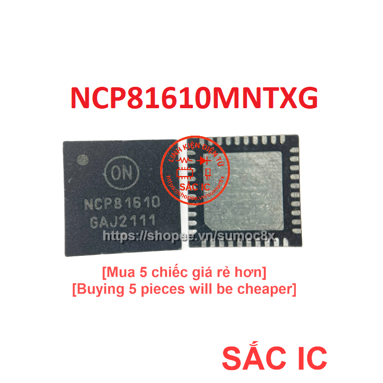 [N133] NCP81610MNTXG NCP81610 81610 ic nguồn trên bo mạch - Mới nguyên bản - Original NEW