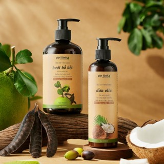 Bộ gội xả thảo dược hỗ trợ kích mọc tóc thuần chay Giọt Lành