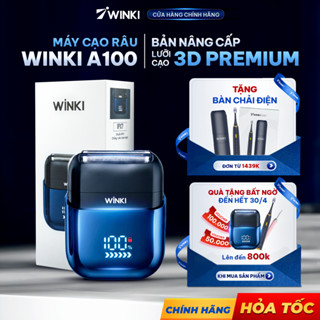 Máy cạo râu nam cao cấp Winki A100 chính hãng, tông đơ cạo râu điện mini đa năng chống nước động cơ mạnh cực sát, cực êm