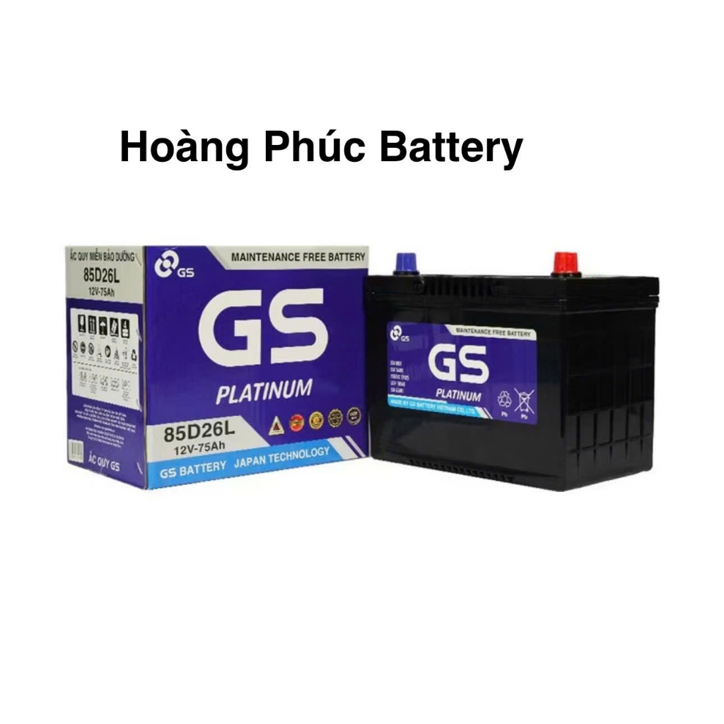 Bình Ắc Quy 12V-75Ah, Ắc Quy Ô Tô GS MF 85D26L/R