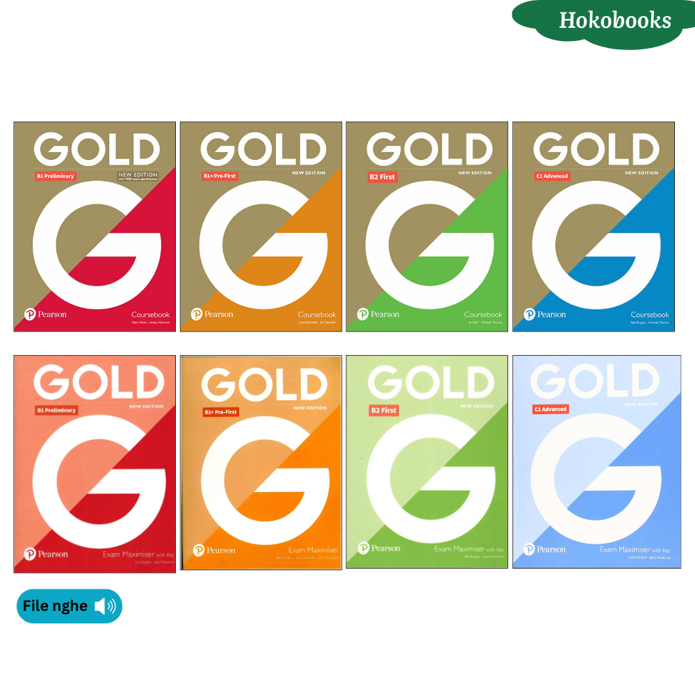 Sách - Gold New Edition - Level B1/B1+/B2/C1 - Kèm file nghe, đáp án, In laser