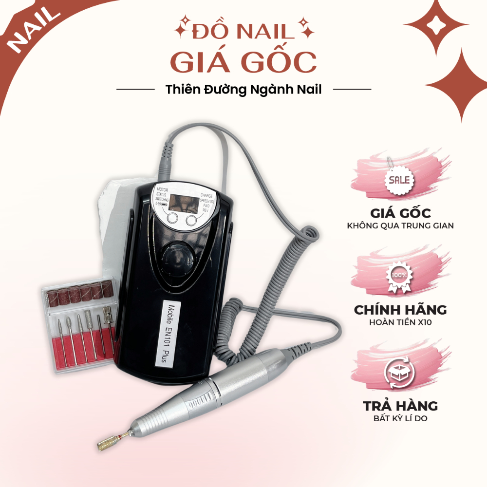 Máy mài nail Mobile EN101 loại 1, Drill, Ste101 - Máy mài móng tích điện chuyên dụng (BH 3 tháng)