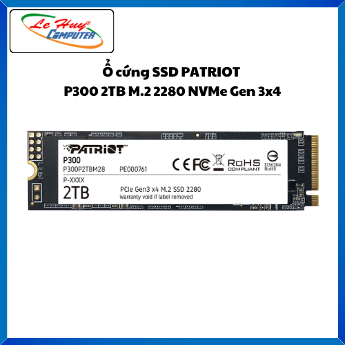 Ổ Cứng Máy Tính - SSD PATRIOT P300 2TB M.2 2280 NVMe Gen 3x4 - Hàng Chính Hãng