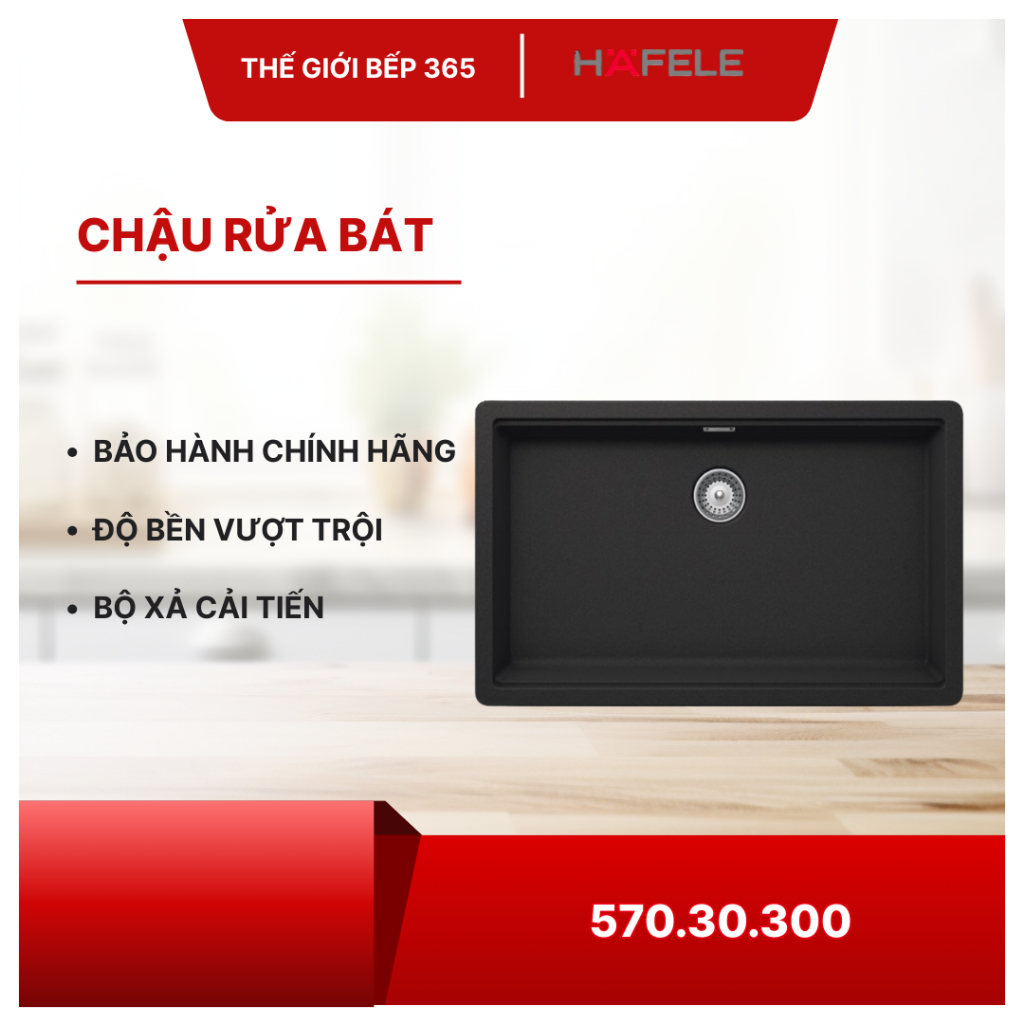 Chậu Rửa Đá HS20-GEN1S80 Hafele 570.30.300 - Thiết Kế Đá Sang Trọng, Bền Đẹp