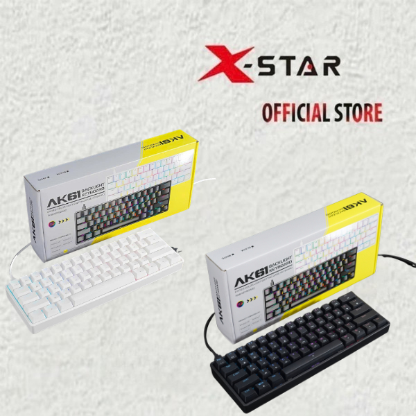 Bàn Phím Cơ Xstar AK61 Red Switch – Gõ Cực Êm, LED Đẹp, Type-C