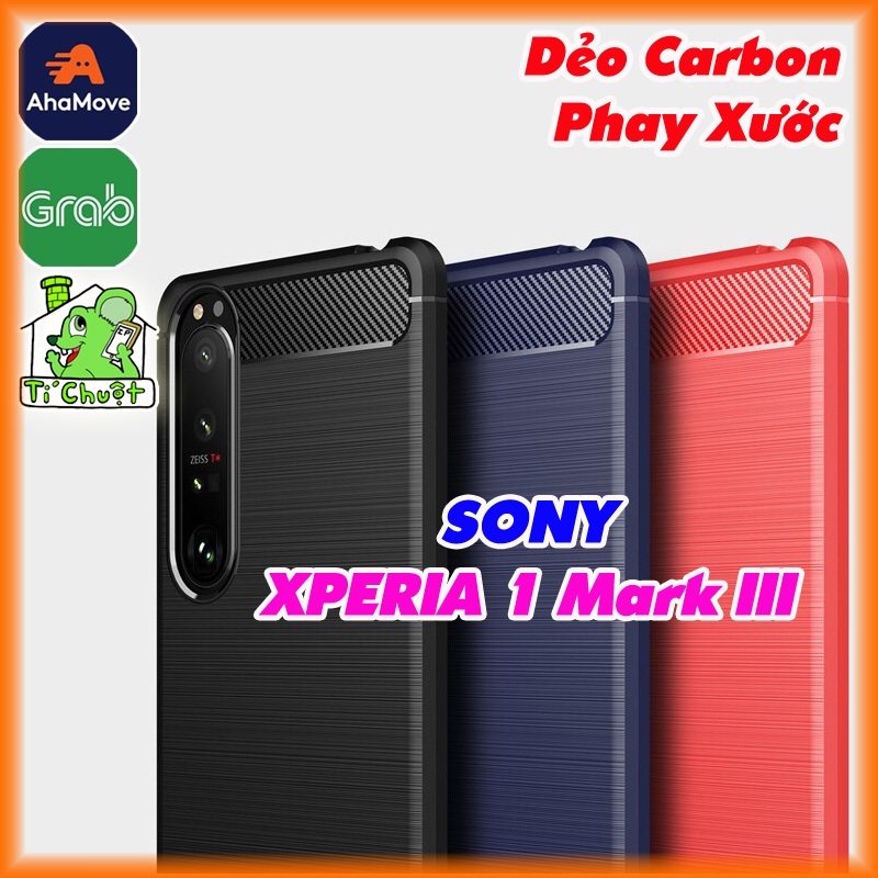 Ốp Lưng SONY XPERIA 1 III / X1 Mark 3 2021 Vân 3D Carbon Phay Xước Chống Sốc