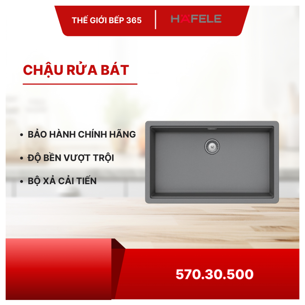 Chậu rửa bát Hafele HS20-GEN1S80 Xám 570.30.500 - Sang Trọng, Dễ Vệ Sinh