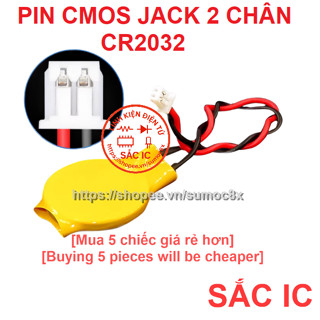 [NTM11] Pin cmos cho laptop jack 2 chân - CR2032