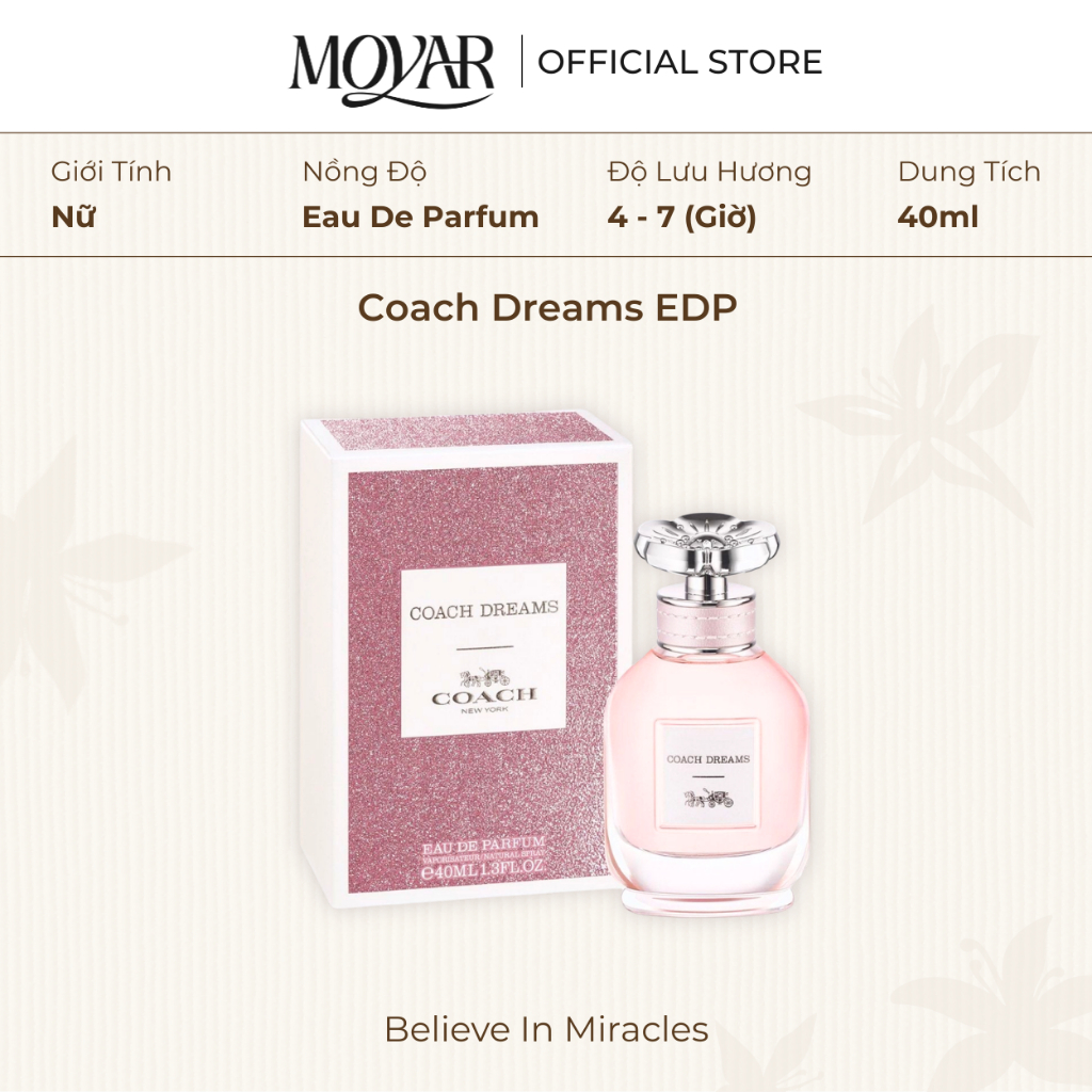 Nước Hoa Coach Dreams EDP | Nước Hoa Nữ Fullsize | Moyar Perfume