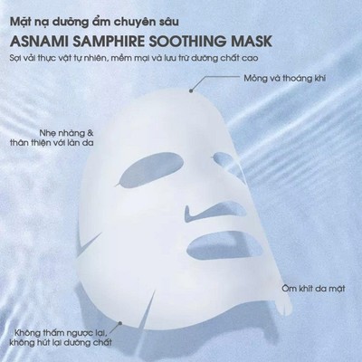 [Miếng lẻ] Mặt nạ cấp ẩm chuyên sâu & phục hồi da Asnami Samphire Soothing Mask 25ml (1 miếng)