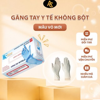 Găng Tay Cao Su Không Bột Nitrle Xanh, Nitrle Trắng Siêu Dai Chuyên Dùng Cho Phòng Khám, Spa Thẩm Mỹ
