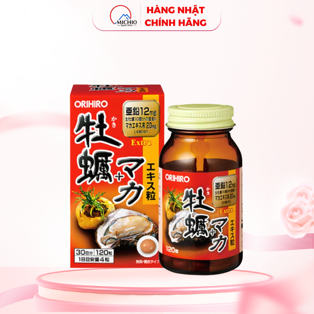 Viên tăng cường sinh lý chiết xuất hàu tươi Maca Orihiro Nhật Bản 120 viên