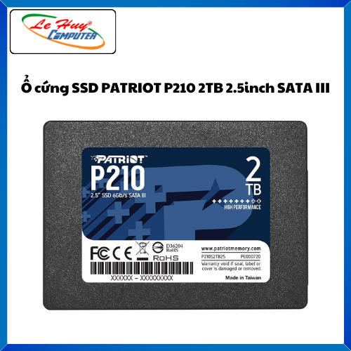 Ổ Cứng Máy Tính - SSD PATRIOT P210 2TB 2.5inch SATA III - Hàng Chính Hãng