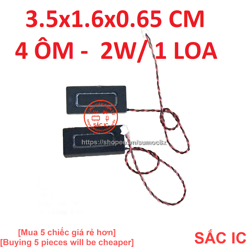 Loa chế Laptop 3516 4 ôm 2W dùng cho thợ sửa chữa