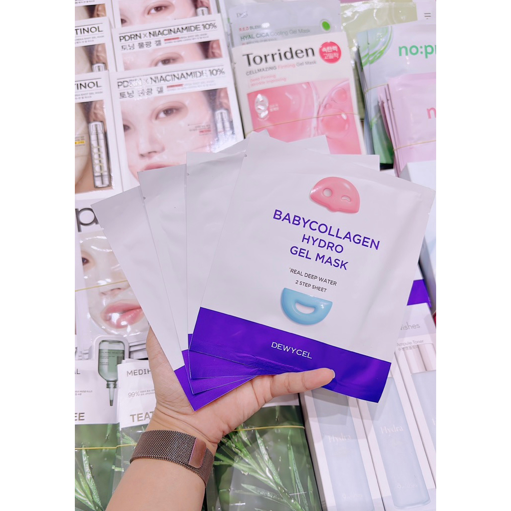 [GIÁ 1 MIẾNG] MẶT NẠ THẠCH DƯỠNG ẨM DA DEWYCEL BABY COLLAGEN HYDRO GEL MASK