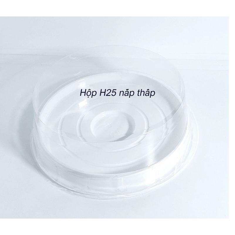 Hộp H25 đế mầu trắng nắp bằng thấp