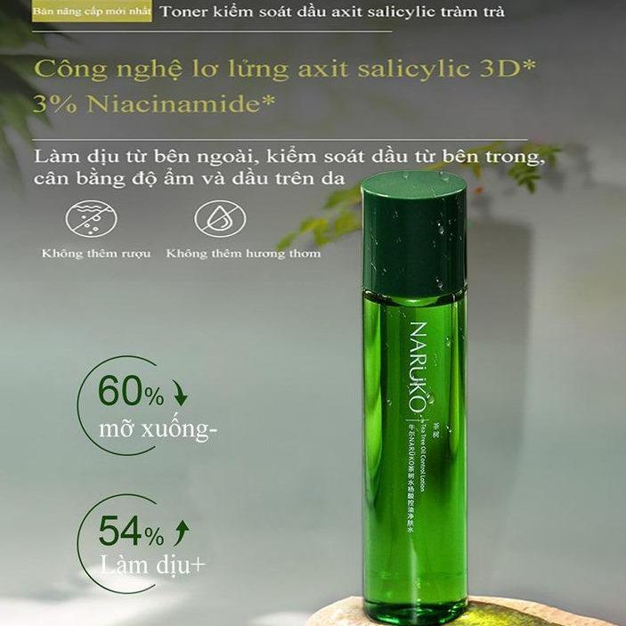 NARUKO - Toner Tràm Trà - Làm sạch sâu và dưỡng ẩm cho da mụn và da dầu