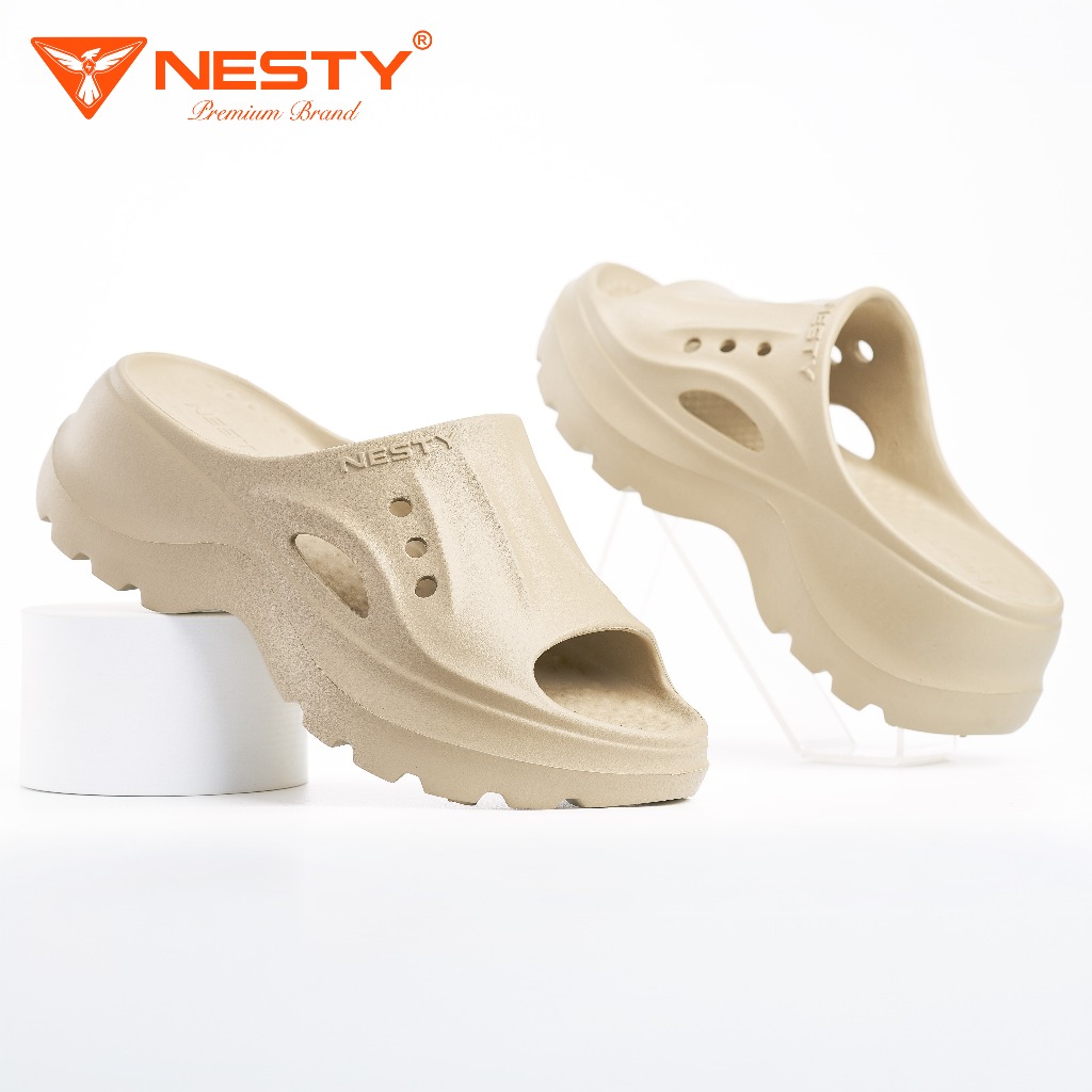 [NE73 -Sản Phẩm Mới ] Dép Sục Hở Mũi Nesty Cao 7cm – Đúc Nguyên Khối, Êm Nhẹ, Chống Trượt, Hottrend 