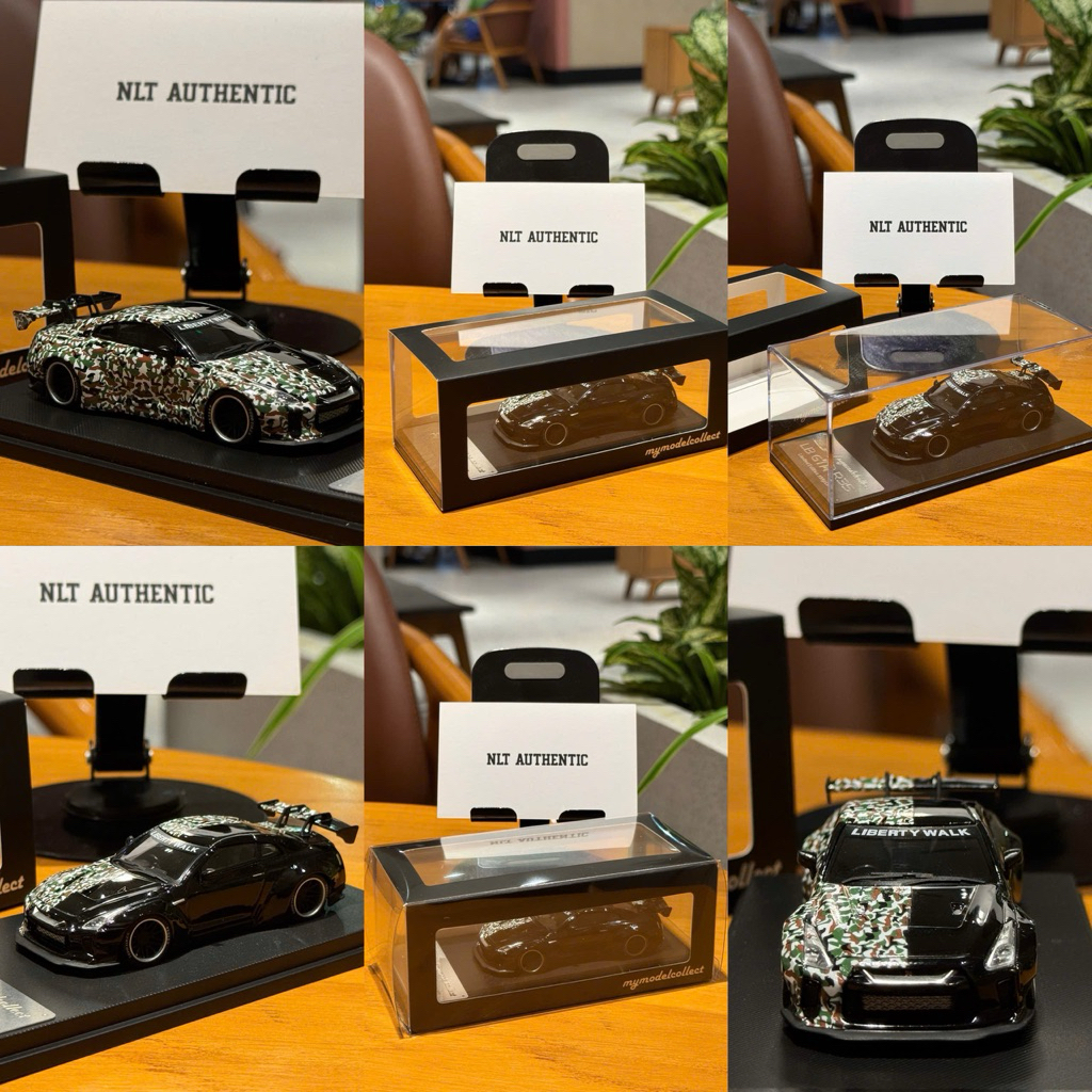 ( Newseal ) Mymodelcollect Nissan GT-R R35 Lbwk Black Camo