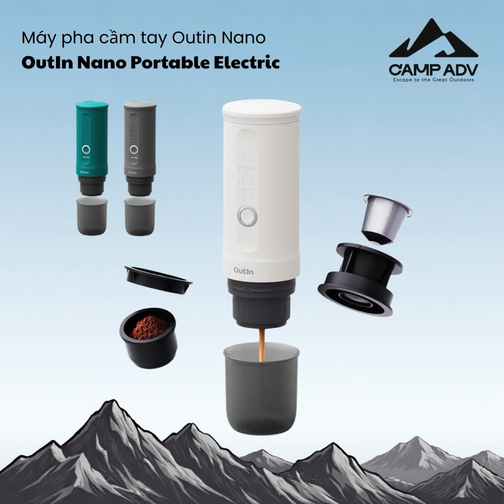 Máy Pha Cafe Outin Nano Portable Espresso Machine - Chính Hãng