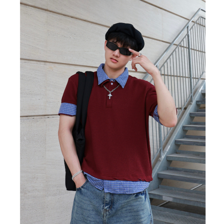 Áo Polo Phối Sơ Mi SAIGONESE Áo Tay Ngắn Form Boxy Unisex Nam Nữ - SM02SG | BigBuy360 - bigbuy360.vn