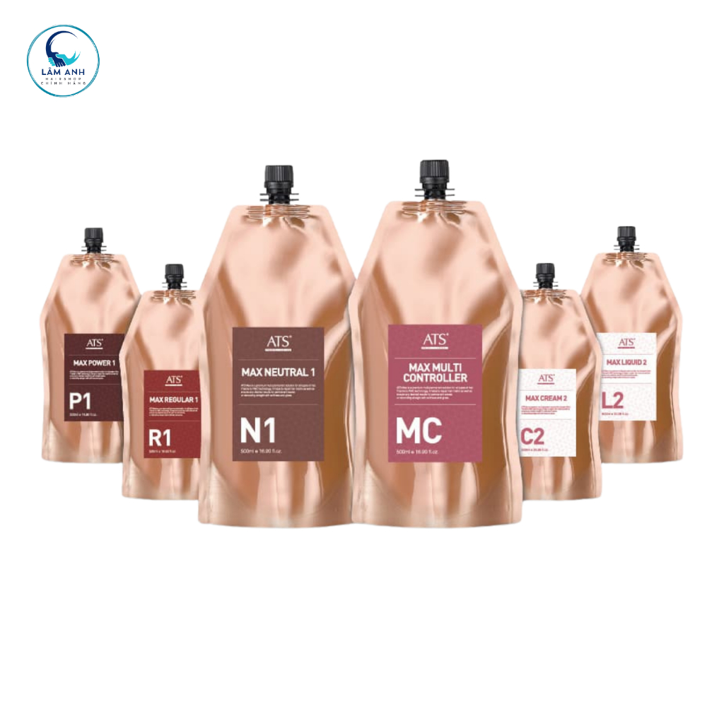 Uốn (Duỗi) ATS MAX P1, R1, N1, MC Và Dập Trung Hòa C2, L2 Giúp Tạo Kiểu Tóc Thẳng, Xoăn Theo Nhu Cầu
