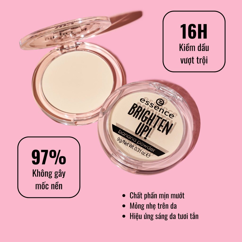 Phấn phủ kiềm dầu Essence Brighten Up Banana Powder