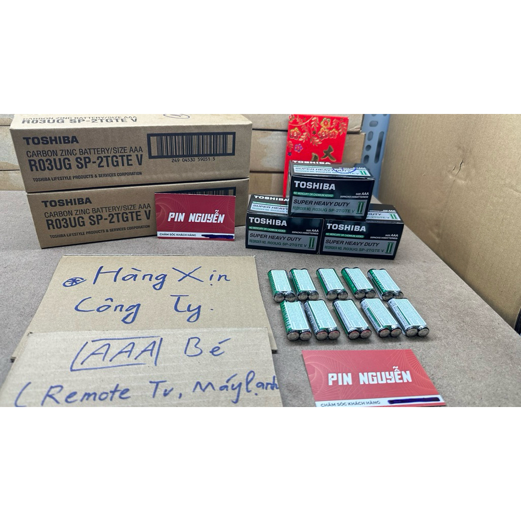 Hộp 40 viên pin xịn toshiba r03 siêu bền aaa gắn remote tivi, máy lạnh hàng công ty