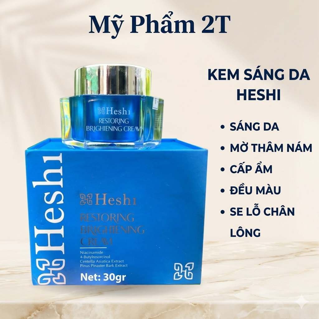 KEM NÁM MỚI HESHI DƯỠNG SÁNG DA, MỜ THÂM NÁM, NGĂN LÃO HÓA 30GR
