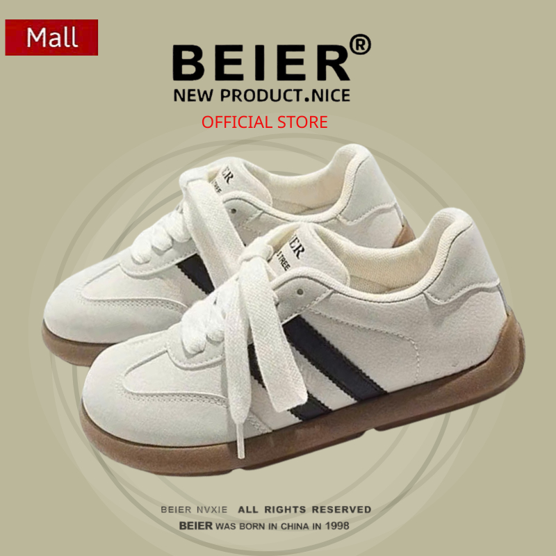 BEIER Giày Sneaker Nữ thon gọn Chân Đế Cao Su Chống trượt 1902