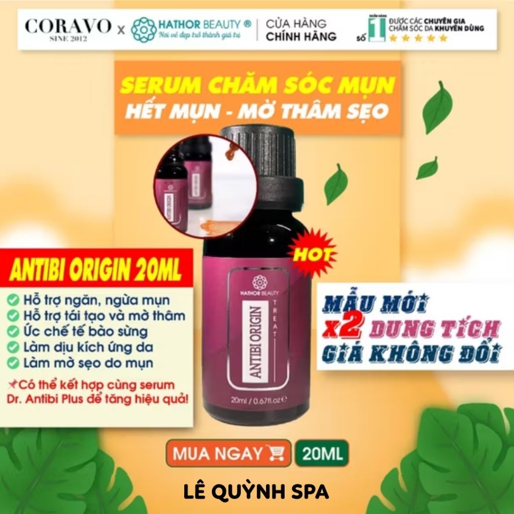 CHẤM MỤN KST ngăn ngừa Mụn mờ thâm sẹo Dr.Antibi Acne Skincare Hathor Beauty 20ml - Coravo Skincare