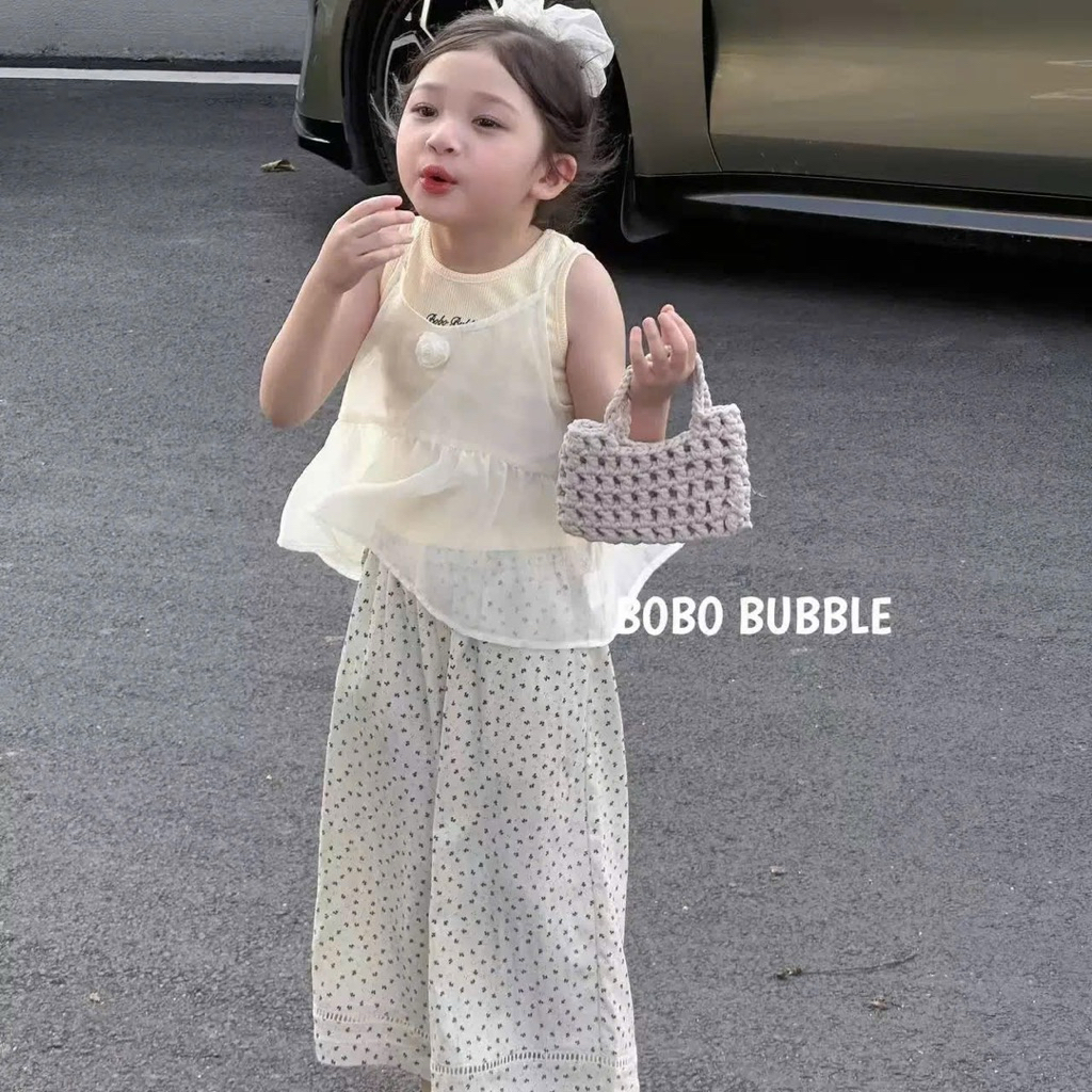 Set voan tơ bobo bubble bé gái
