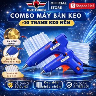 Combo máy bắn keo nến silicone 20w và 10 cây keo nến,súng bắn keo cầm tay nhỏ gọn.