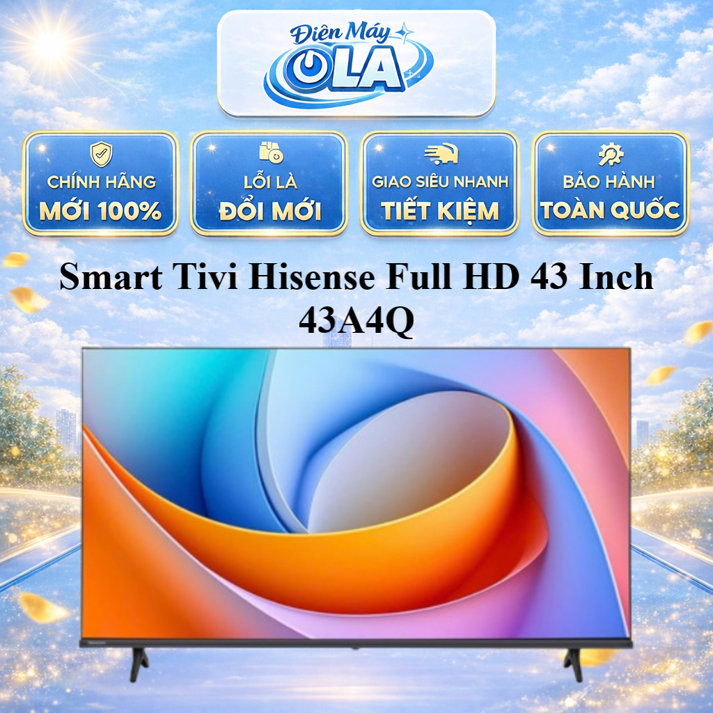 (HCM) - 43A4Q  - Smart Tivi Hisense Full HD 43 Inch 43A4Q