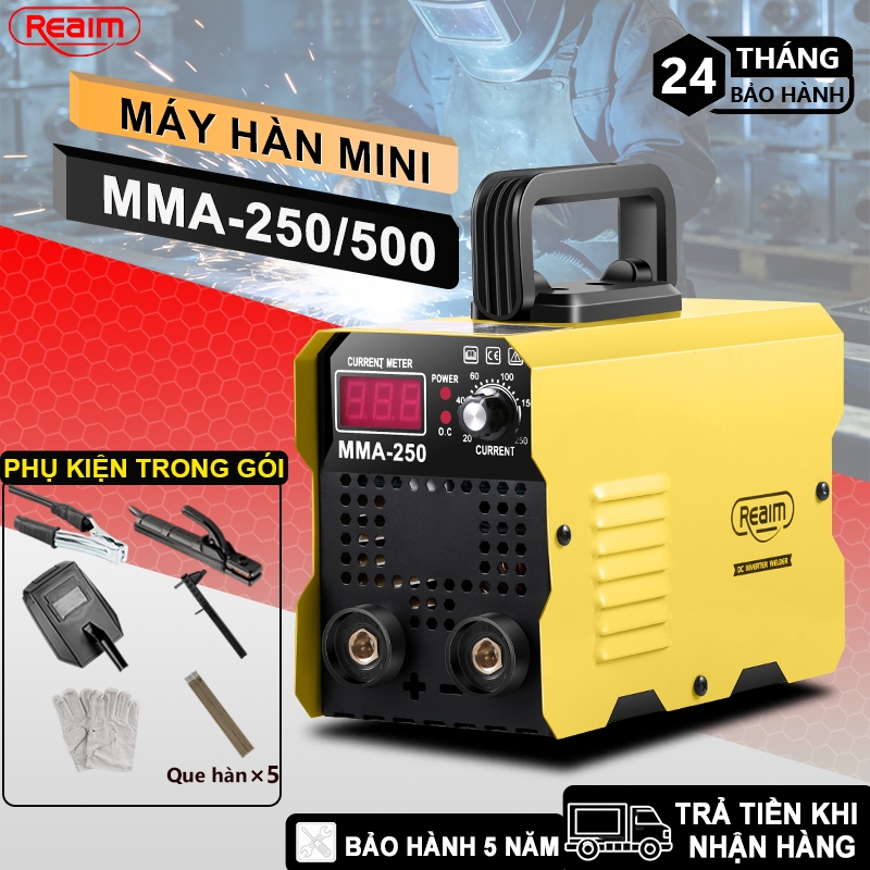 Máy hàn mini siêu nhỏ máy hàn que MMA250/500，hàn được cả que và vật liệu mỏngtặng bộ phụ kiện đầy đủ
