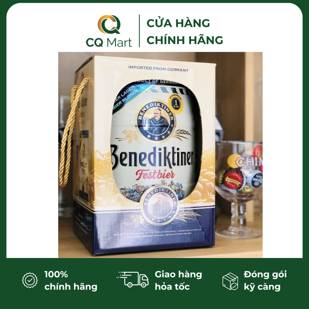 [Hỏa tốc] Bia bom Benediktiner Festbier 5L (Bom)