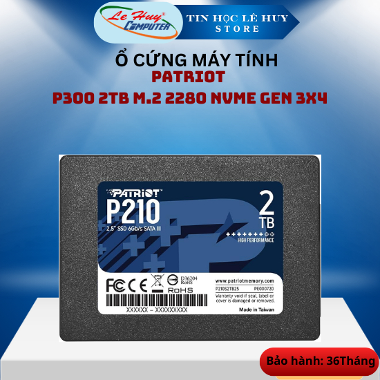 Ổ Cứng SSD PATRIOT P210 2TB 2.5inch SATA III - Hàng Chính Hãng