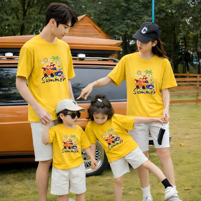 Áo phông gia đình 3,4,5 người in hình Summer Loza GĐ8447