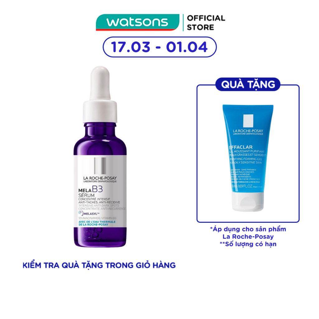 Serum La Roche Posay Dưỡng Sáng Mờ Thâm Nám Mela B3 30ml