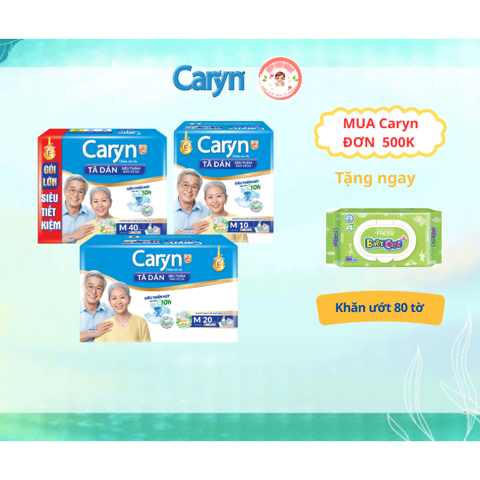 Tã Dán Caryn size M10/M20/M40 gói lớn - Kim Ngọc