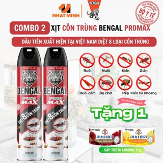 Combo 2 bình xịt Muỗi Bengal ProMax 500ml diệt 8 loại côn trùng, bình xịt côn trùng không mùi an toàn cho gia đình