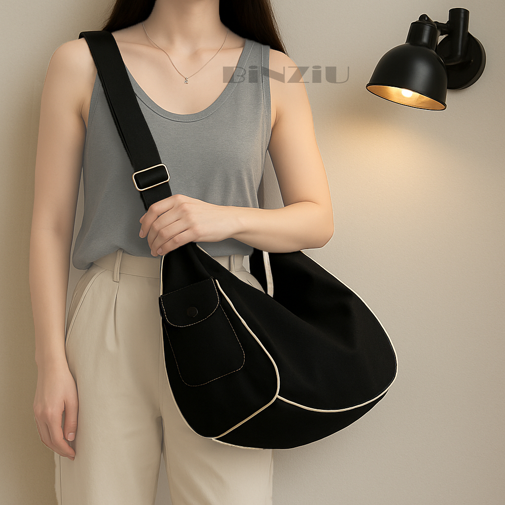 Túi Đeo Chéo Canvas Thời Trang Phù Hợp Đi Học , Đi Chơi Và Du Lịch -Vừa Tập Sách,Laptop_BiNZiU | BigBuy360 - bigbuy360.vn