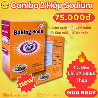 Combo 2 Sodium Bicarbonate Natural Soda  454g  Dùng Làm Bánh, Vệ Sinh, Khử Mùi
