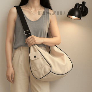 Túi Đeo Chéo Canvas Thời Trang Phù Hợp Đi Học , Đi Chơi Và Du Lịch -Vừa Tập Sách,Laptop_BiNZiU