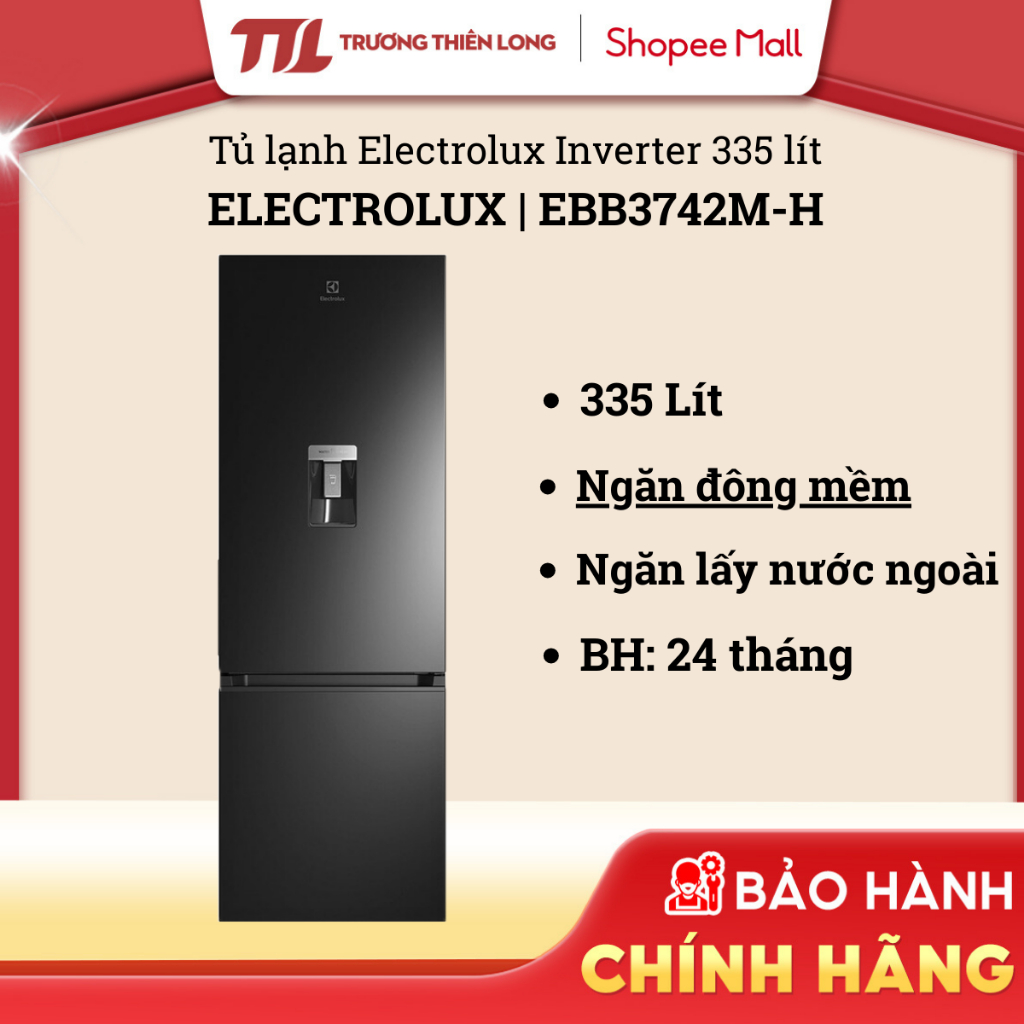 EBB3742M-H - Tủ Lạnh Electrolux Inverter 335 Lít EBB3742M-H